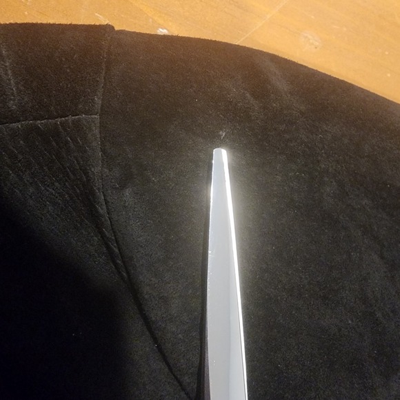 Isaac Mizrahi Live Suede Jacket Womens 18W Black Moto Motorcycle Zipper Classic - Picture 16 of 16